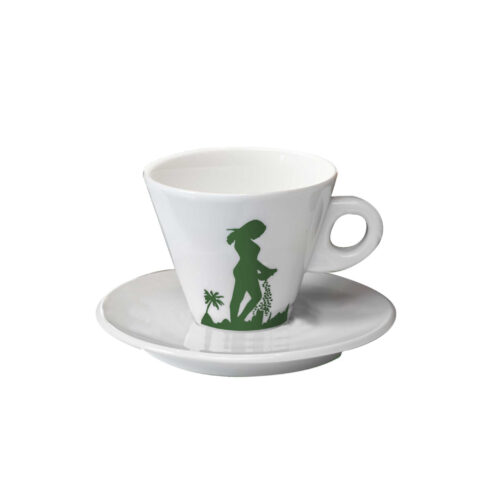 Tazza Cappuccino con Piattino Seminatrice Verde